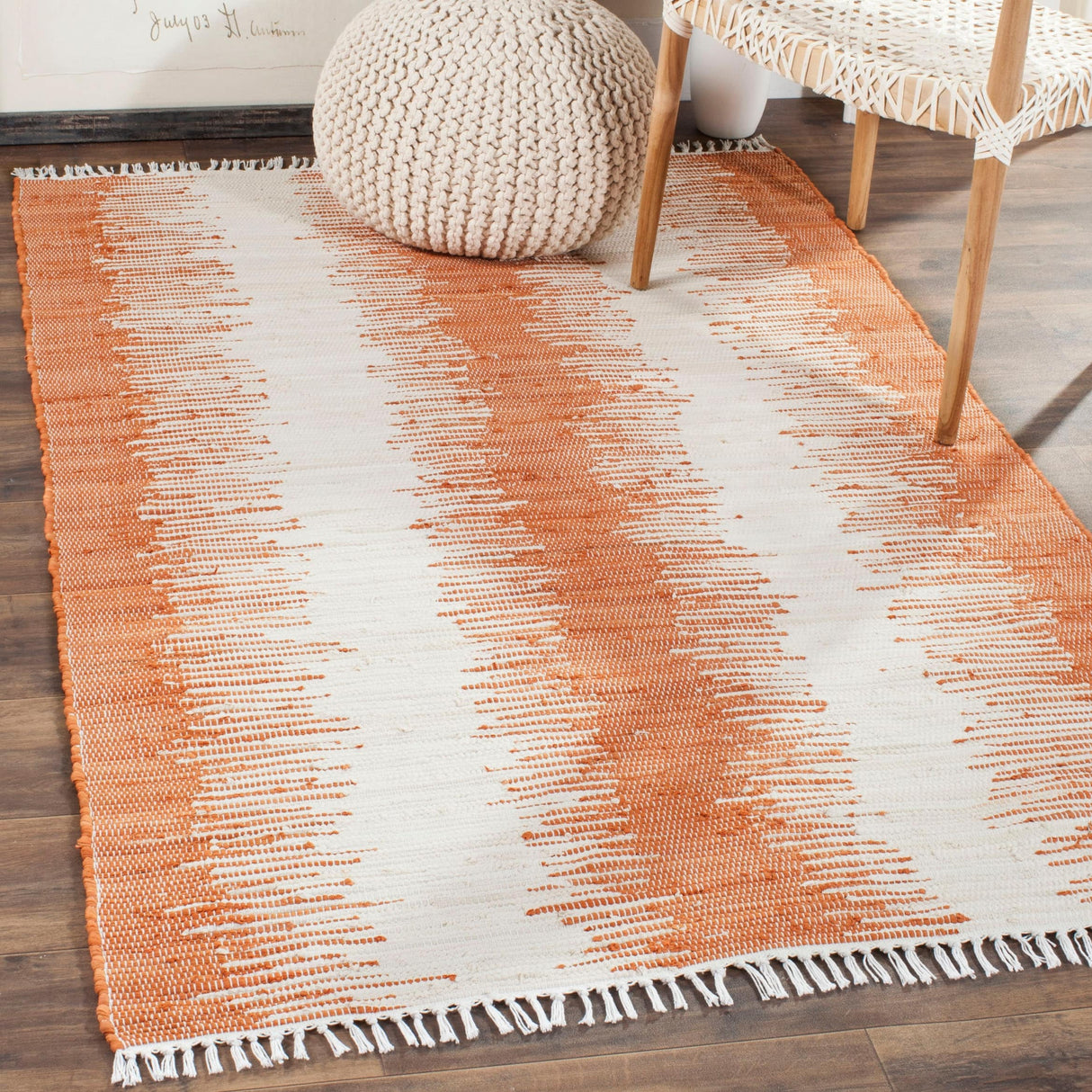 SAFAVIEH Handmade Flatweave Montauk Camille Casual Cotton Rug