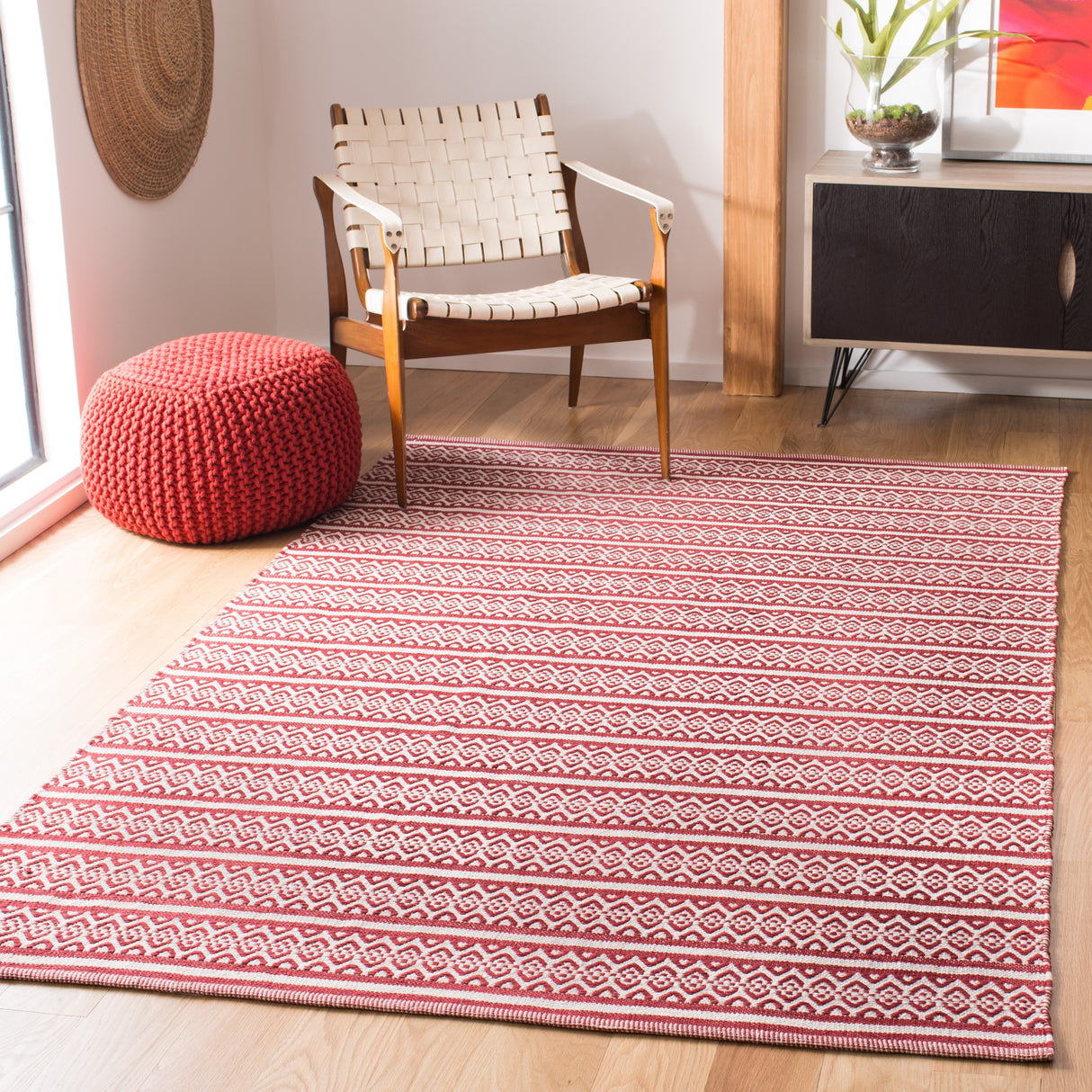 SAFAVIEH Handmade Flatweave Montauk Clayton Casual Cotton Rug