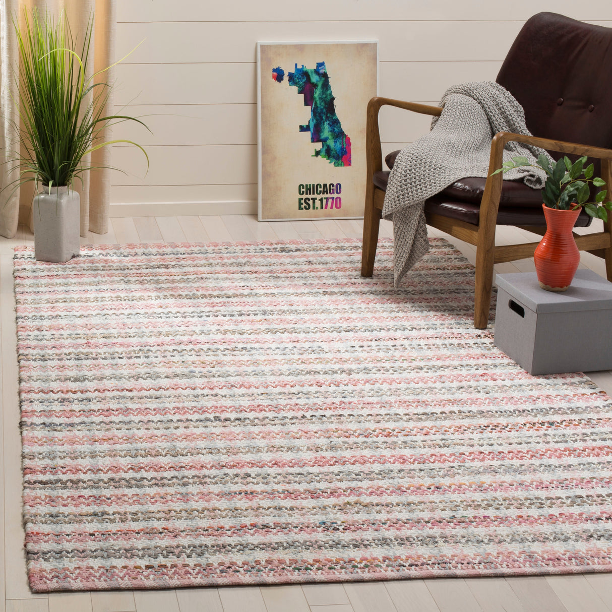 SAFAVIEH Handmade Flatweave Montauk Hermanda Casual Cotton Rug