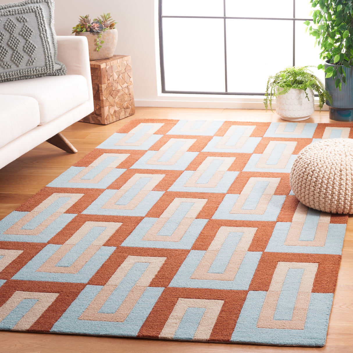 SAFAVIEH Handmade Genre Sabiene Mid-Century Modern Wool Rug