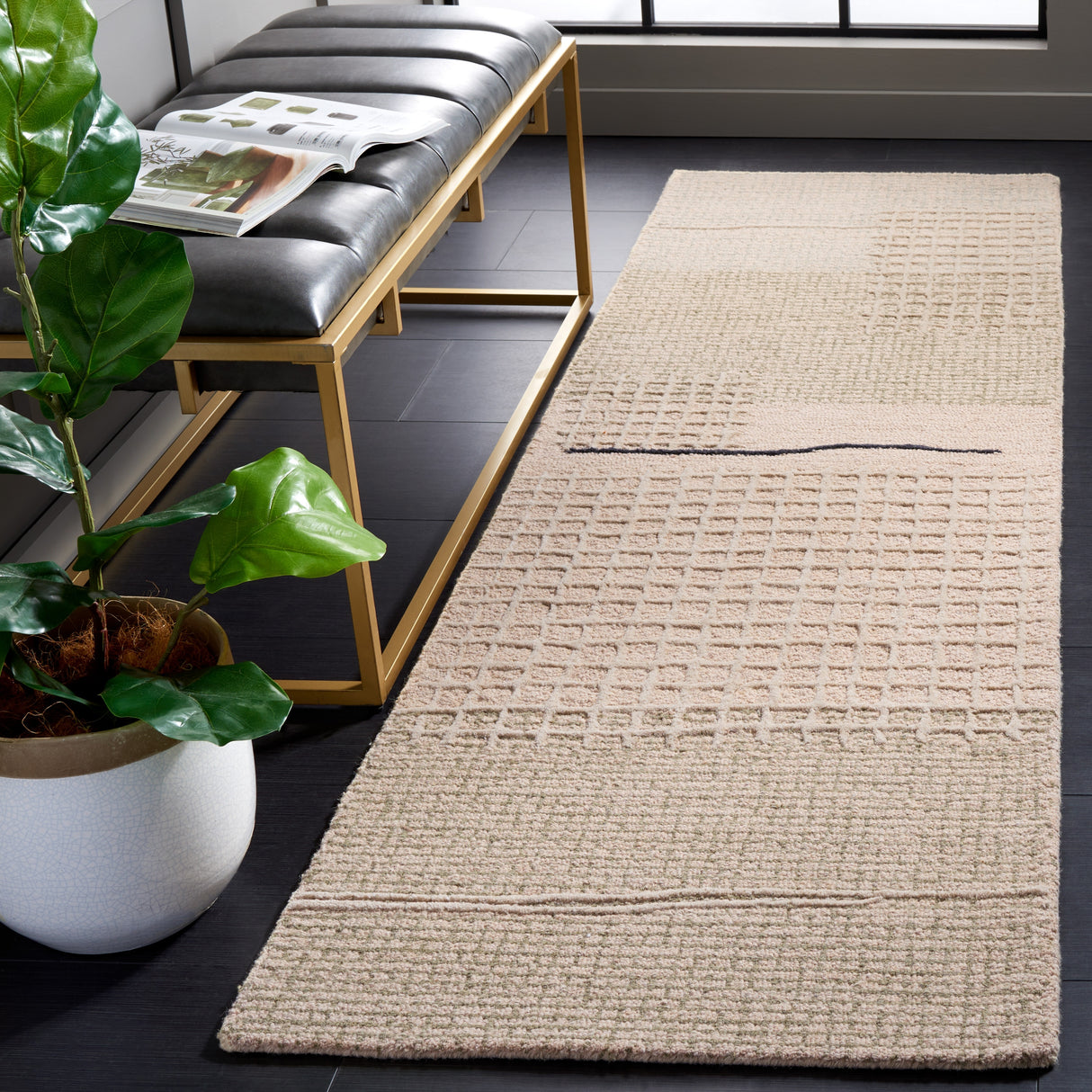 SAFAVIEH Handmade Genre Theofano Mid-Century Modern Wool Rug