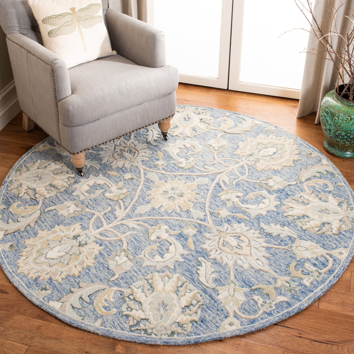 SAFAVIEH Handmade Glamour Marsona Floral Wool Rug