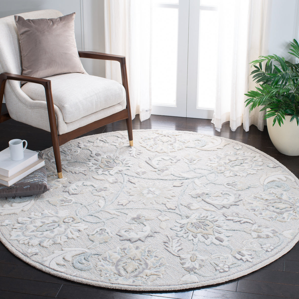 SAFAVIEH Handmade Glamour Marsona Floral Wool Rug