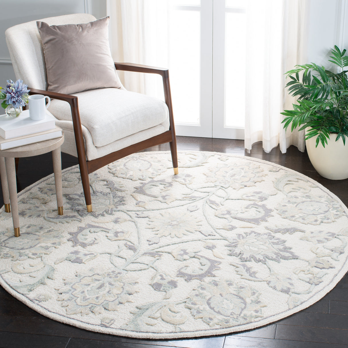 SAFAVIEH Handmade Glamour Marsona Floral Wool Rug