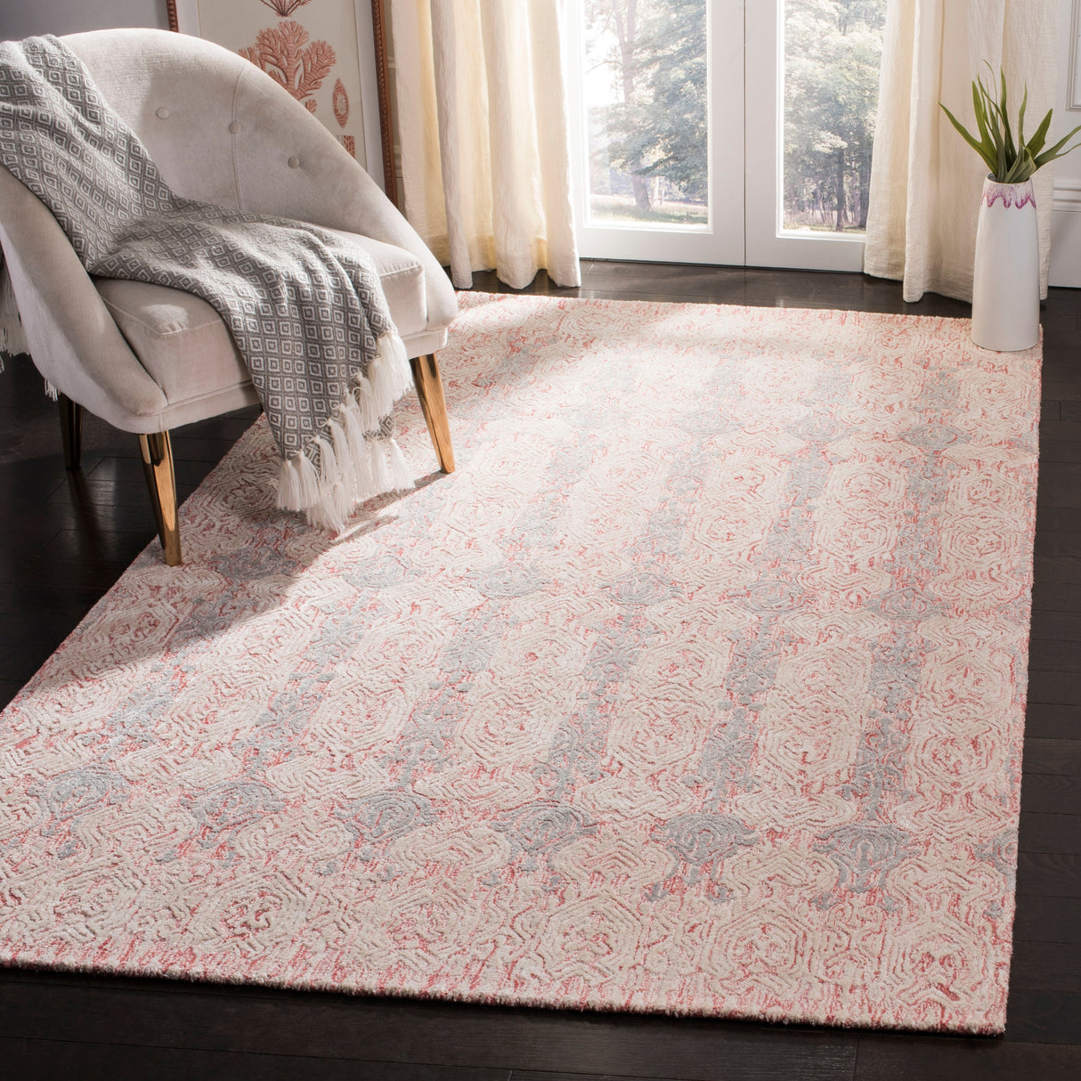 SAFAVIEH Handmade Glamour Mehrangiz Modern Viscose Rug