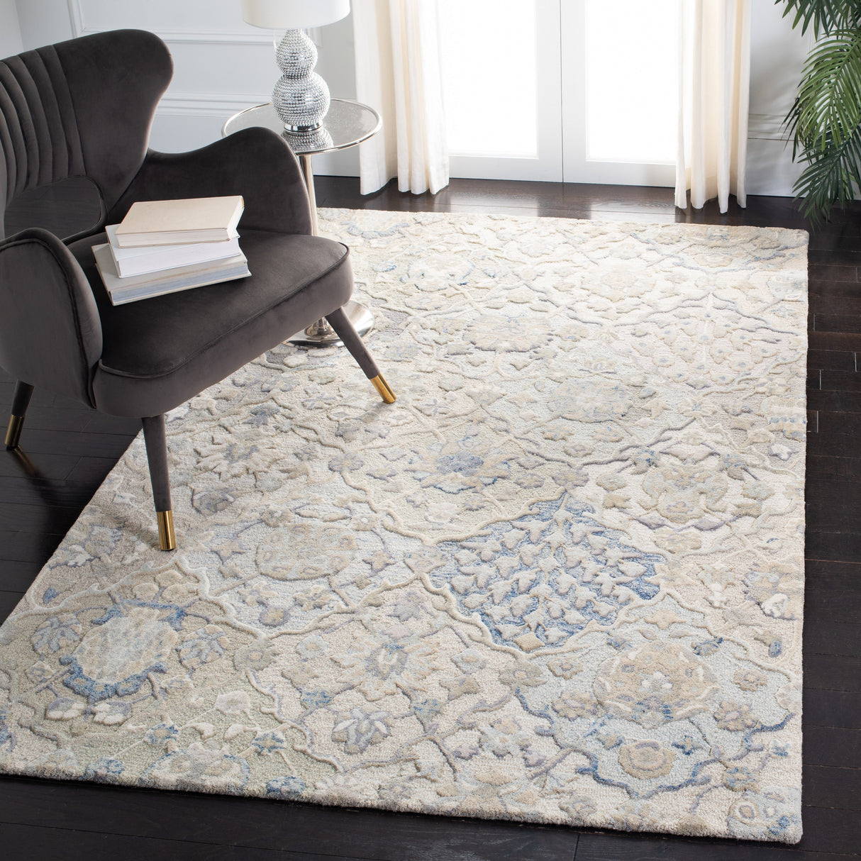 SAFAVIEH Handmade Glamour Printed Floral Wool Rug