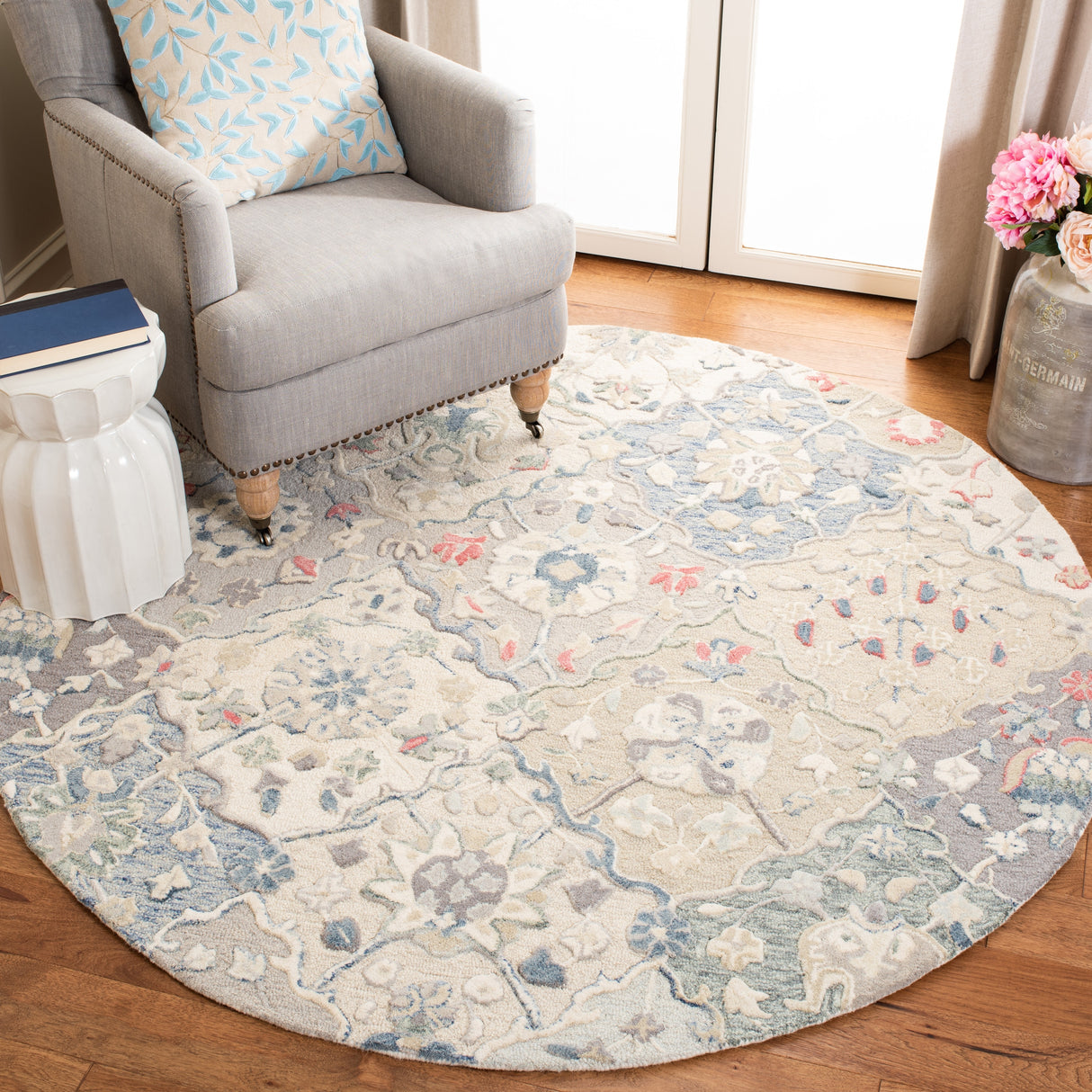 SAFAVIEH Handmade Glamour Printed Floral Wool Rug