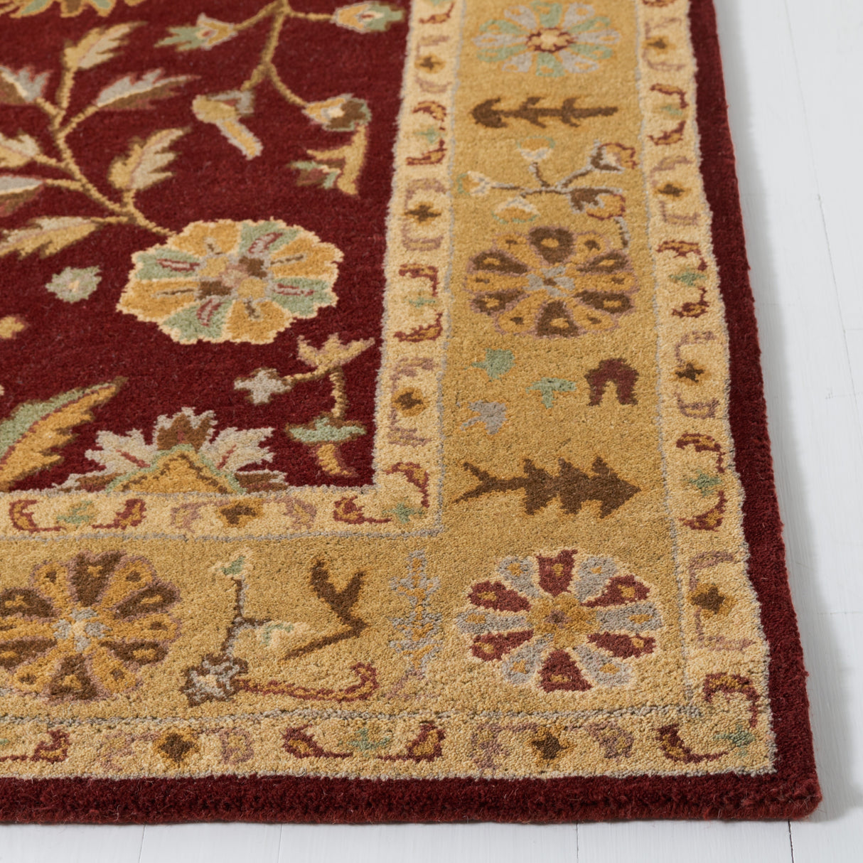 SAFAVIEH Handmade Heritage Layered Faux Bois Traditional Oriental Wool Rug