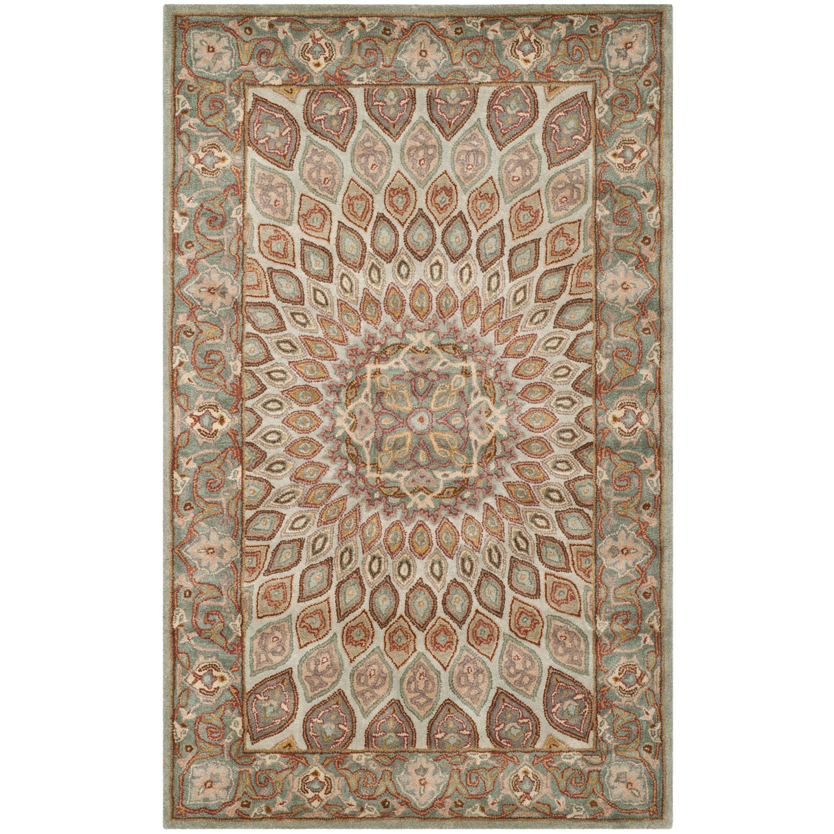 SAFAVIEH Handmade Heritage Wayfarer Traditional Oriental Wool Rug