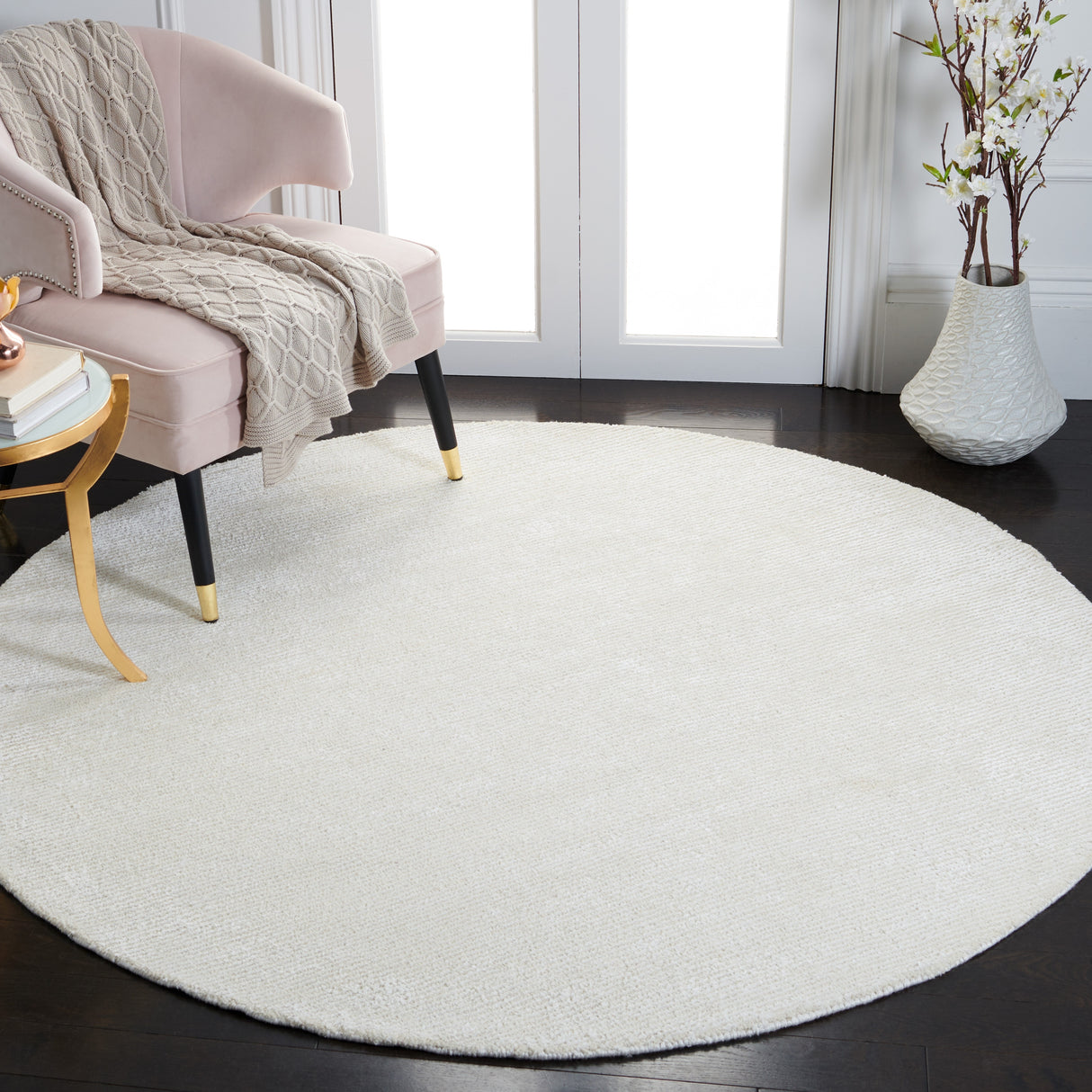 SAFAVIEH Handmade Himalaya Highland Lily Wool/ Viscose Rug