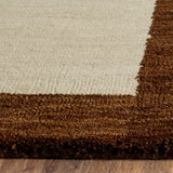 SAFAVIEH Handmade Himalaya Patchwork Dark Brown Border Wool Runner