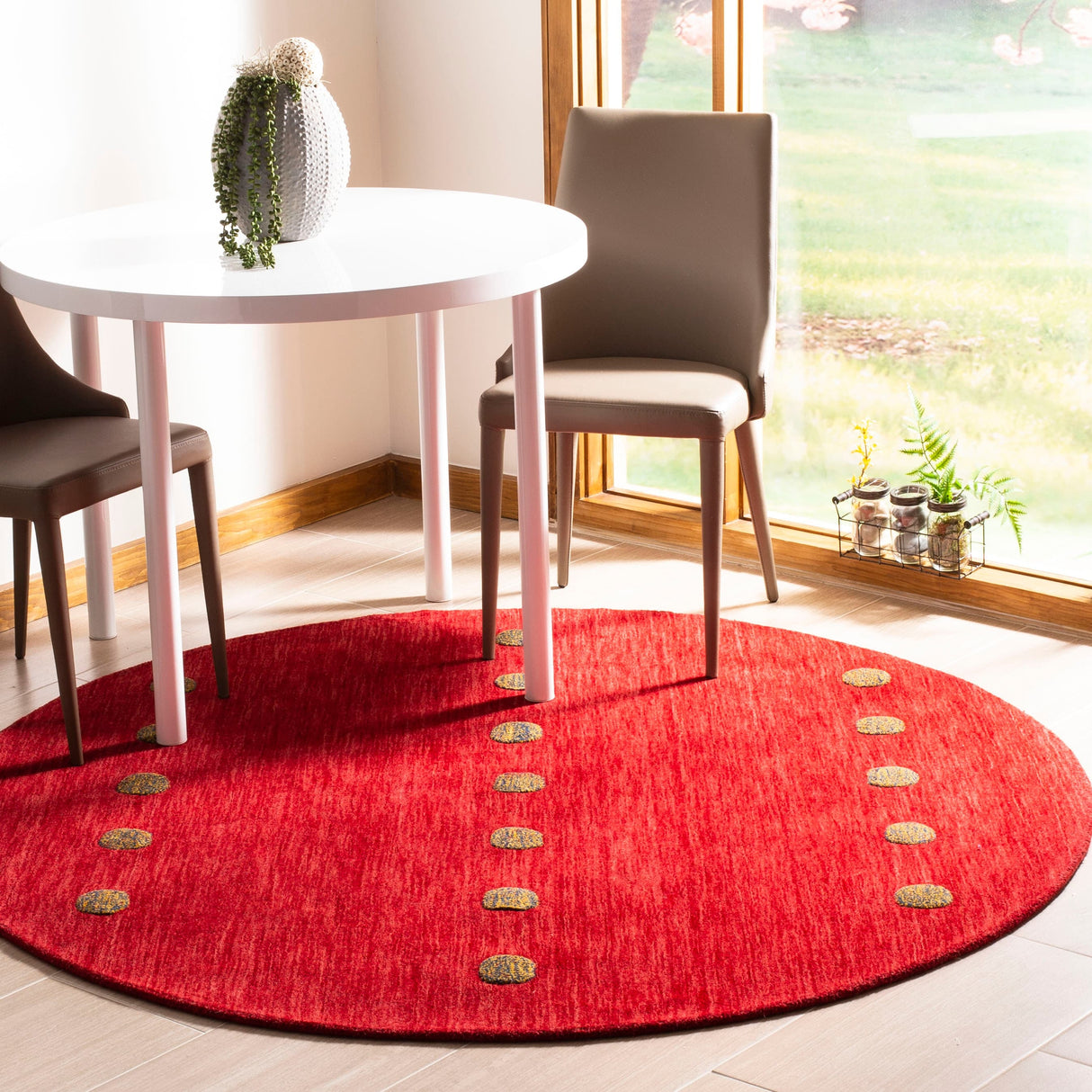 SAFAVIEH Handmade Himalaya Poppy Glossary Modern Wool Rug