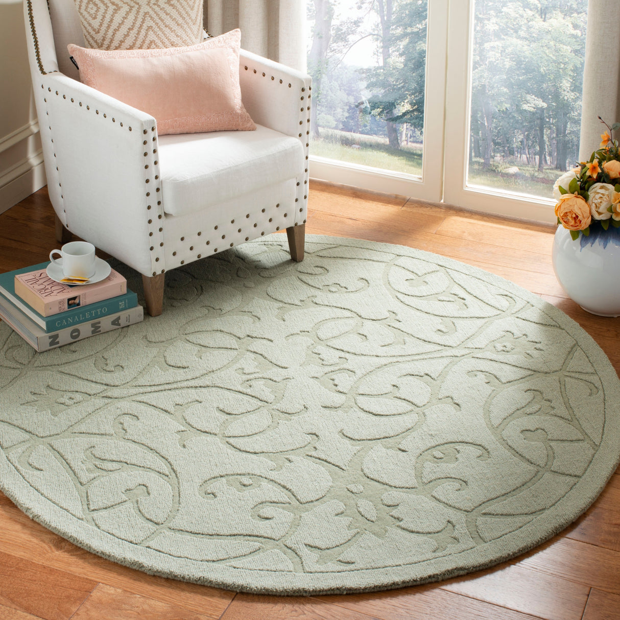 SAFAVIEH Handmade Impressions Anneluise Modern Scrolls Wool Rug