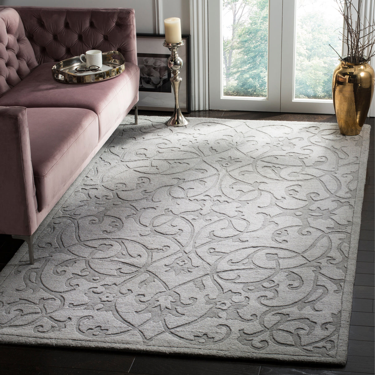 SAFAVIEH Handmade Impressions Anneluise Modern Scrolls Wool Rug