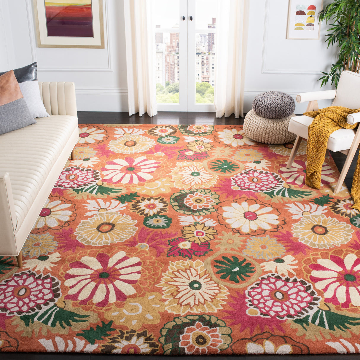 SAFAVIEH Handmade Jardin Anke Country Floral Wool Rug