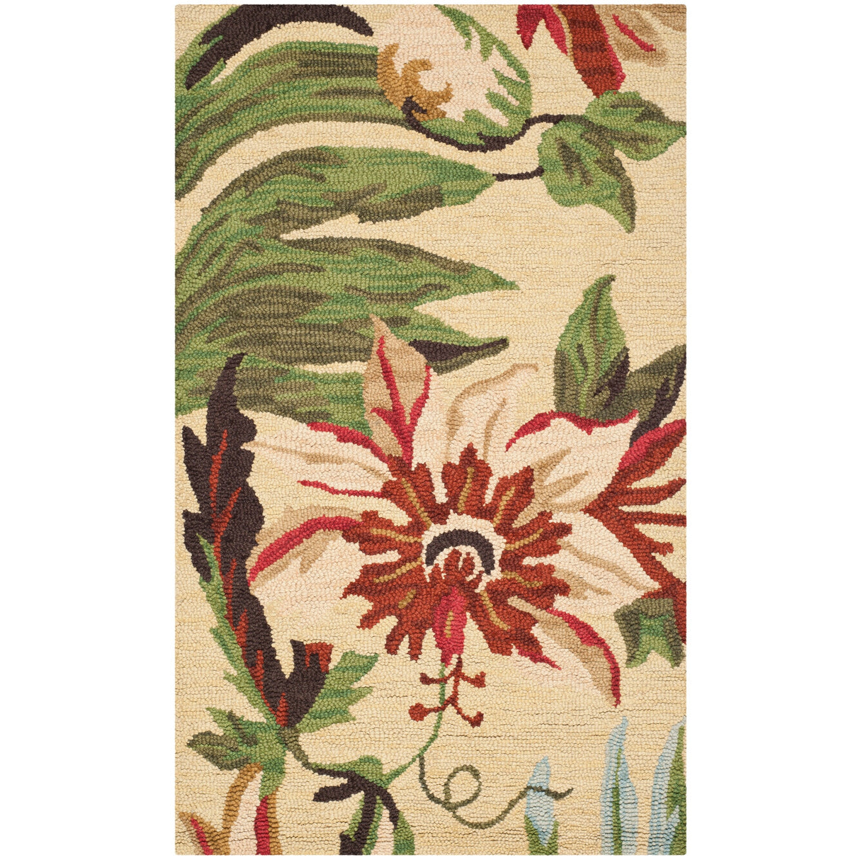 SAFAVIEH Handmade Jardin Kristell Country Floral Wool Rug