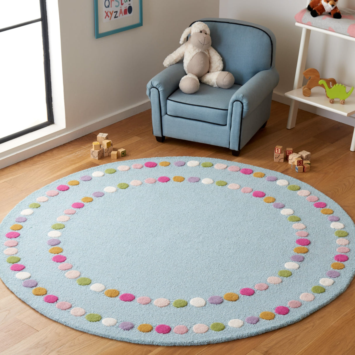 SAFAVIEH Handmade Kids Destini Dots Wool Rug