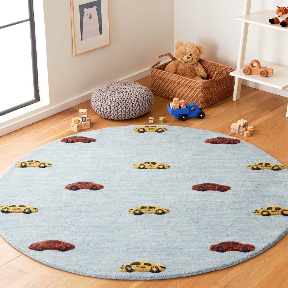 SAFAVIEH Handmade Kids Reina Cars Wool Rug