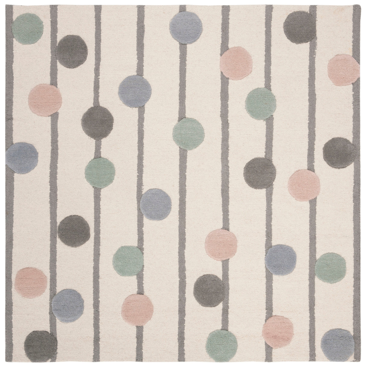 SAFAVIEH Handmade Kids Yasmeen Dotted Stripe Wool Rug