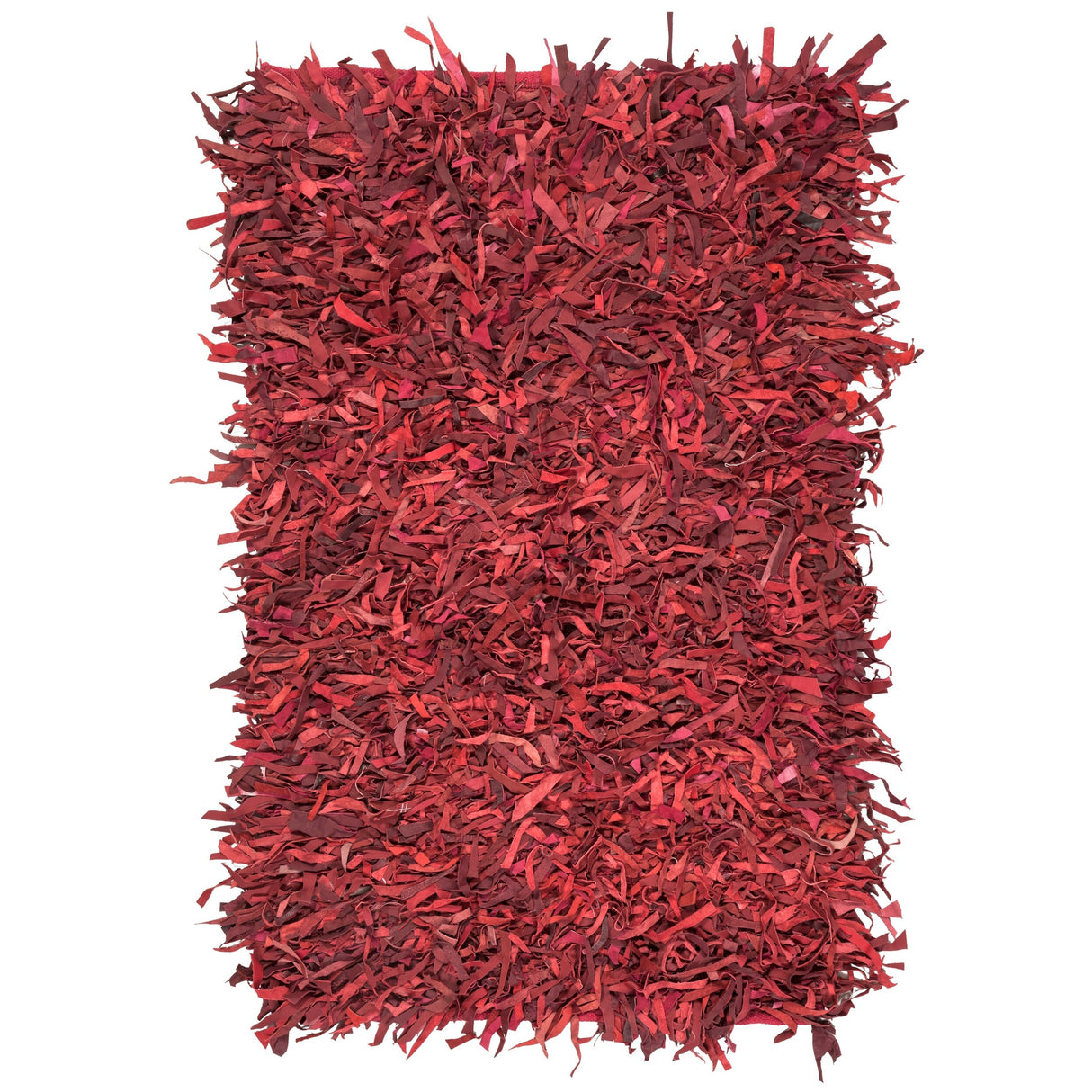 SAFAVIEH Handmade Leather Shag Blayne Modern Leather Rug