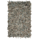 SAFAVIEH Handmade Leather Shag Blayne Modern Leather Rug