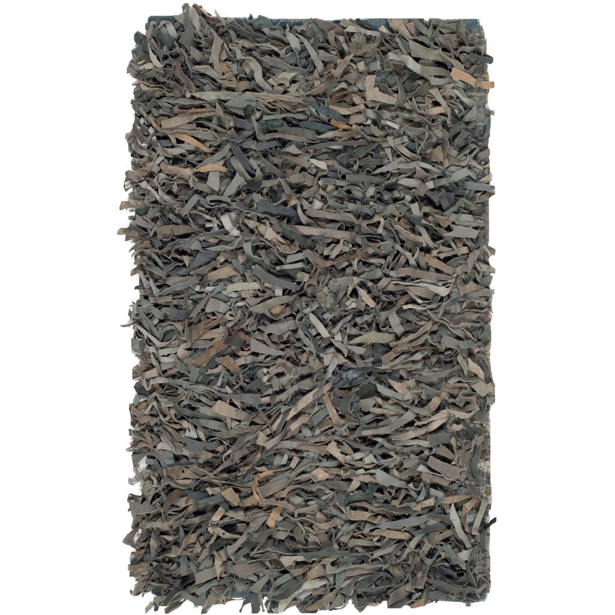 SAFAVIEH Handmade Leather Shag Blayne Modern Leather Rug