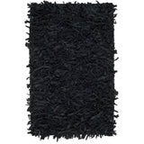 SAFAVIEH Handmade Leather Shag Blayne Modern Leather Rug