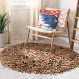 SAFAVIEH Handmade Leather Shag Blayne Modern Leather Rug