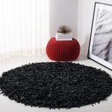 SAFAVIEH Handmade Leather Shag Blayne Modern Leather Rug