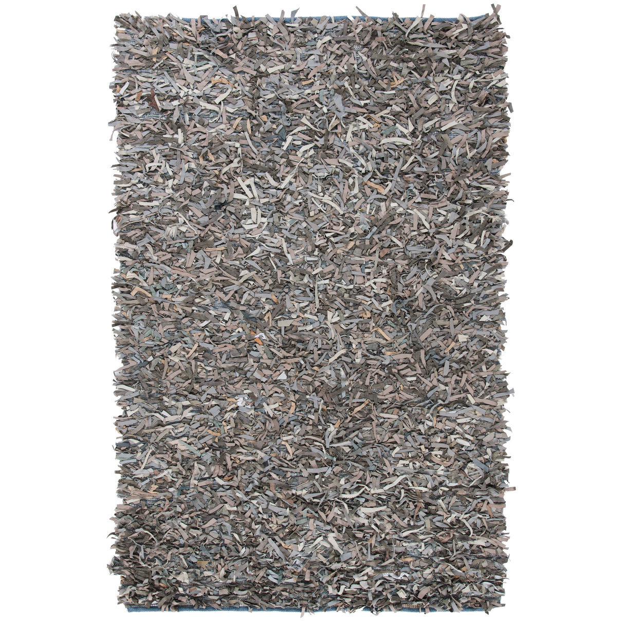 SAFAVIEH Handmade Leather Shag Blayne Modern Leather Rug