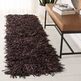 SAFAVIEH Handmade Leather Shag Blayne Modern Leather Rug