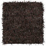 SAFAVIEH Handmade Leather Shag Blayne Modern Leather Rug