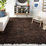 SAFAVIEH Handmade Leather Shag Blayne Modern Leather Rug