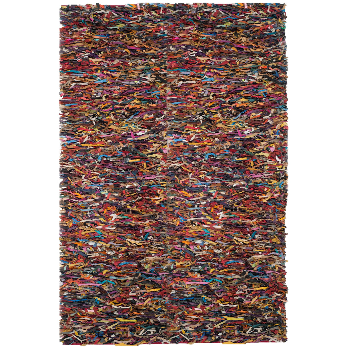 SAFAVIEH Handmade Leather Shag Doinita Modern Decorative Rug