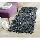 SAFAVIEH Handmade Leather Shag Doinita Modern Decorative Rug