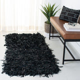 SAFAVIEH Handmade Leather Shag Doinita Modern Decorative Rug