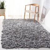 SAFAVIEH Handmade Leather Shag Doinita Modern Decorative Rug