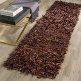 SAFAVIEH Handmade Leather Shag Doinita Modern Decorative Rug