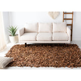 SAFAVIEH Handmade Leather Shag Doinita Modern Decorative Rug