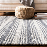 SAFAVIEH Handmade Marbella Arianne Stripe Beige/Brown Wool Rug