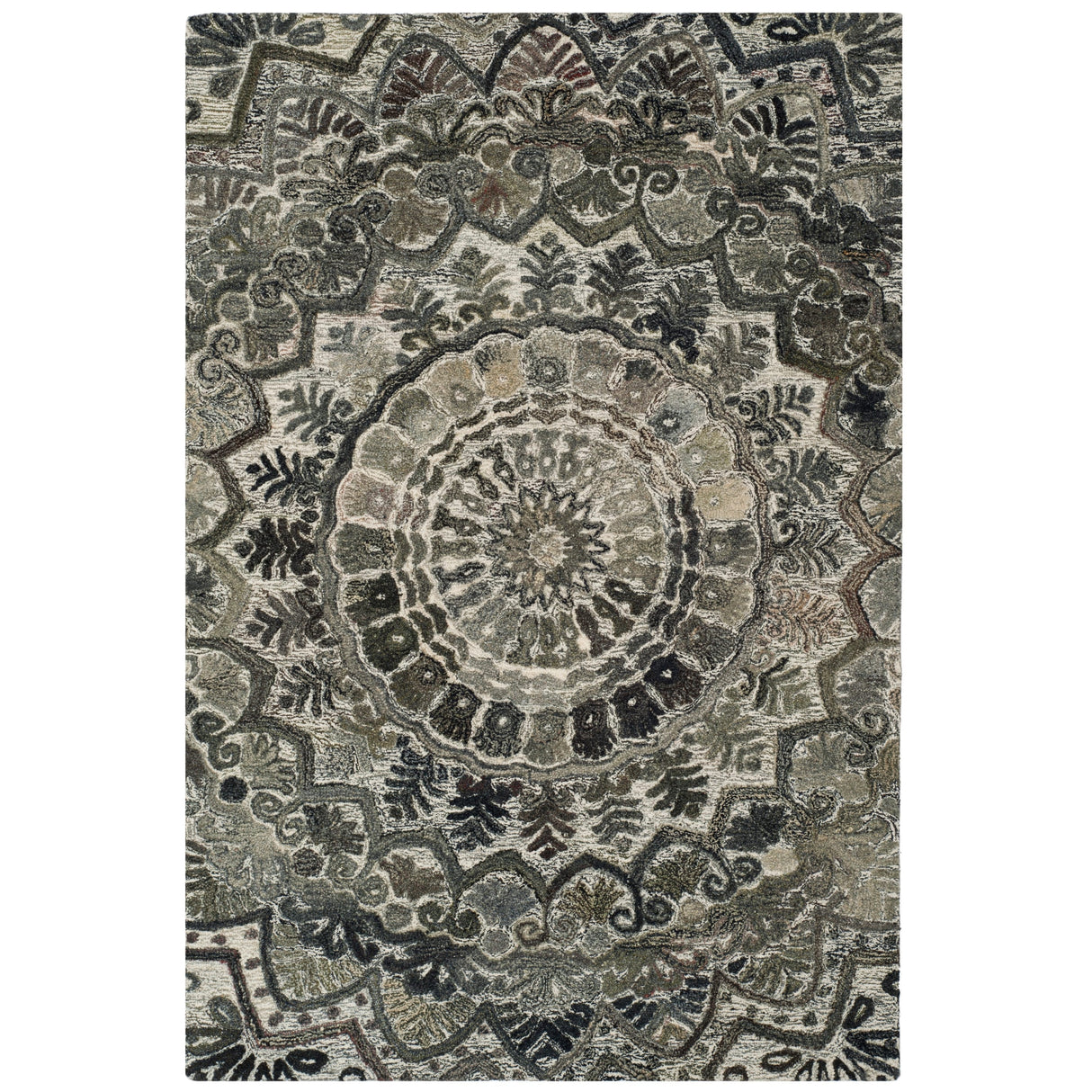 SAFAVIEH Handmade Marquee Carlijn Modern Medallion Wool Rug