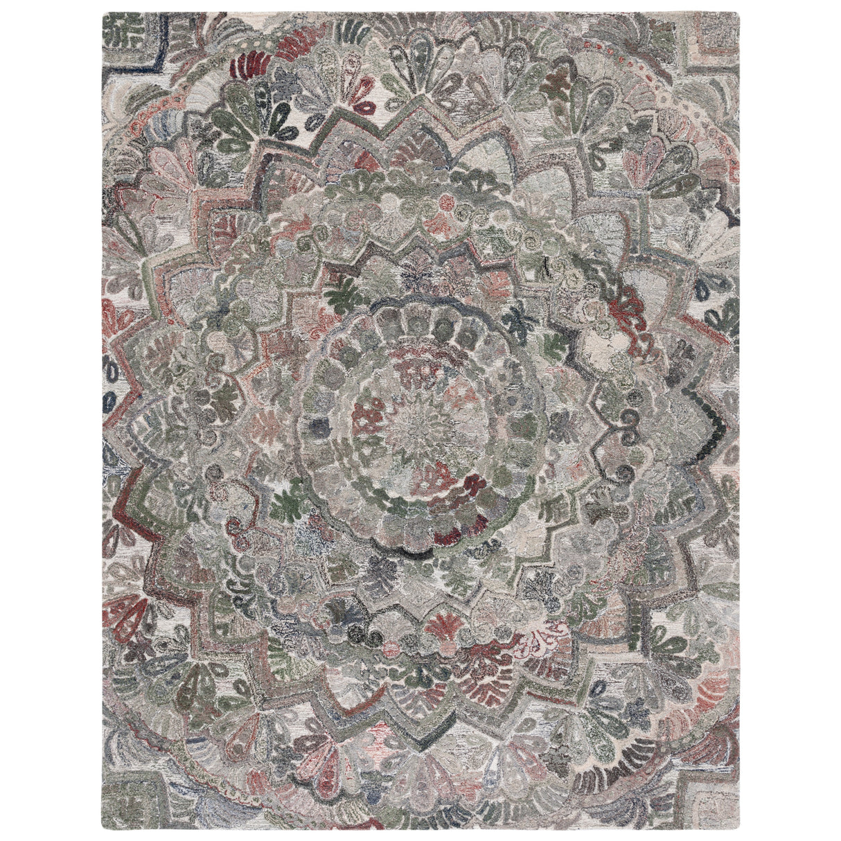 SAFAVIEH Handmade Marquee Carlijn Modern Medallion Wool Rug