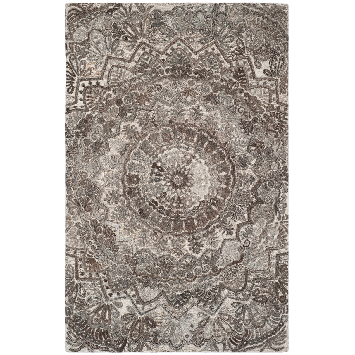 SAFAVIEH Handmade Marquee Carlijn Modern Medallion Wool Rug