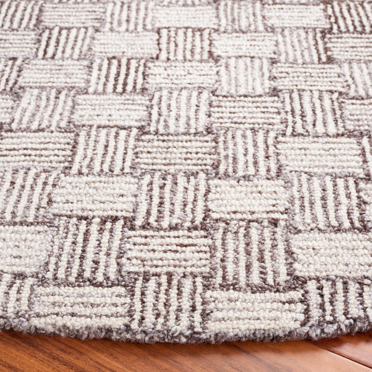 SAFAVIEH Handmade Micro-Loop Caridad Transitional Wool Rug