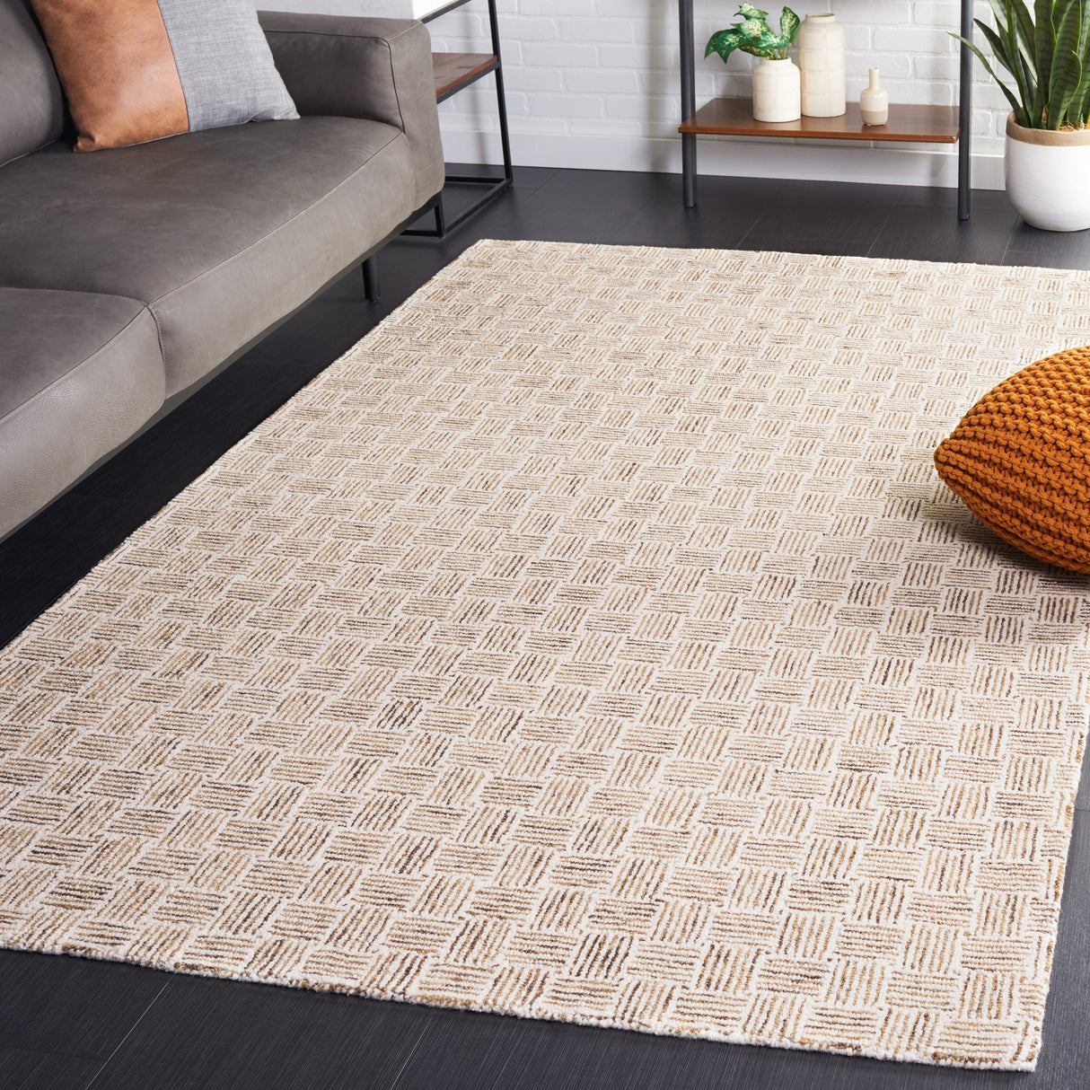 SAFAVIEH Handmade Micro-Loop Caridad Transitional Wool Rug