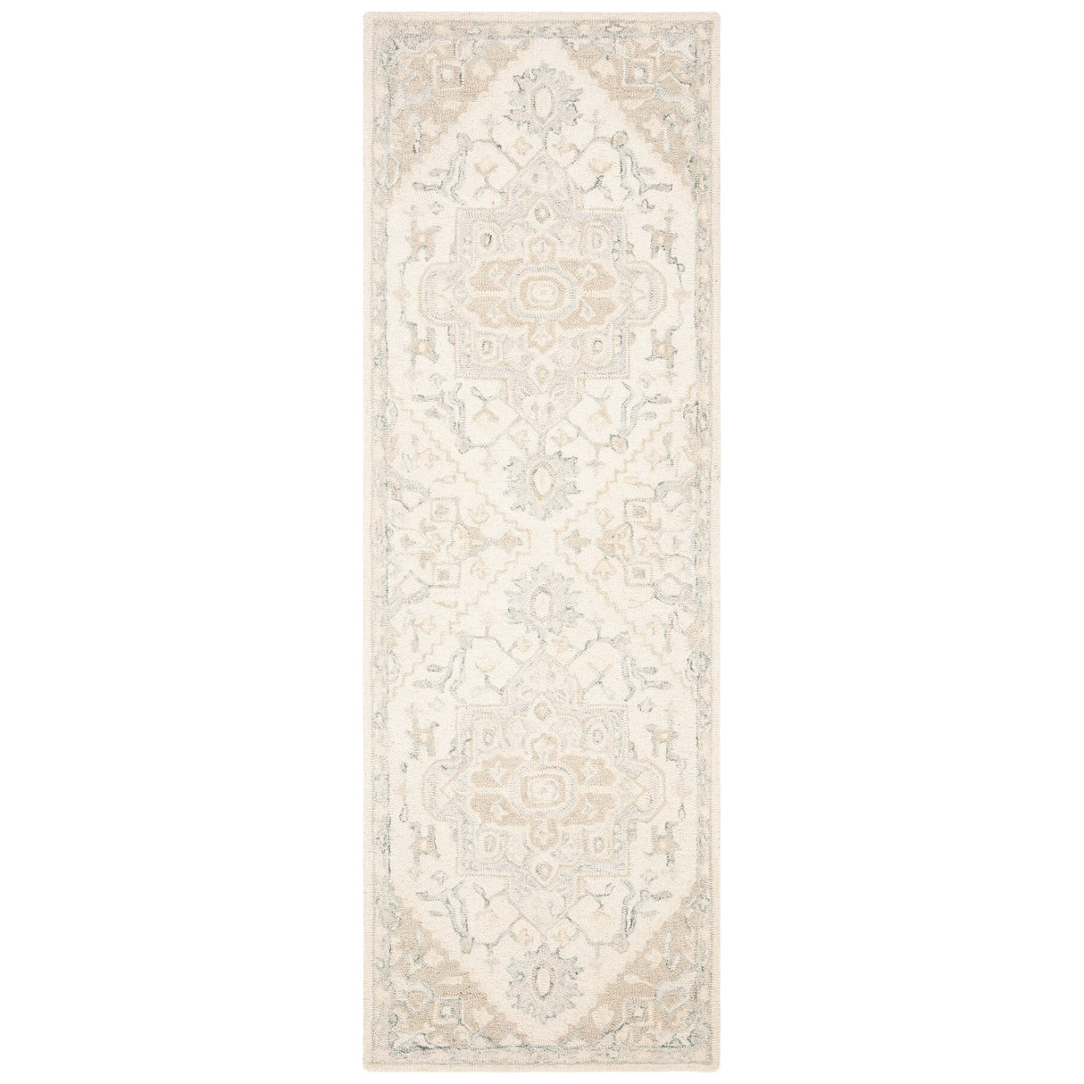 SAFAVIEH Handmade Micro-Loop Gulseven Medallion Wool Rug