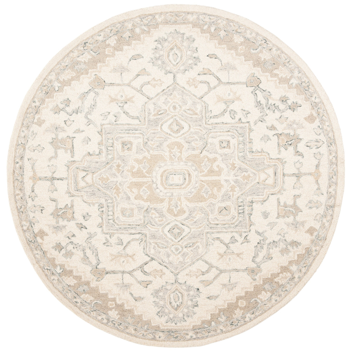 SAFAVIEH Handmade Micro-Loop Gulseven Medallion Wool Rug