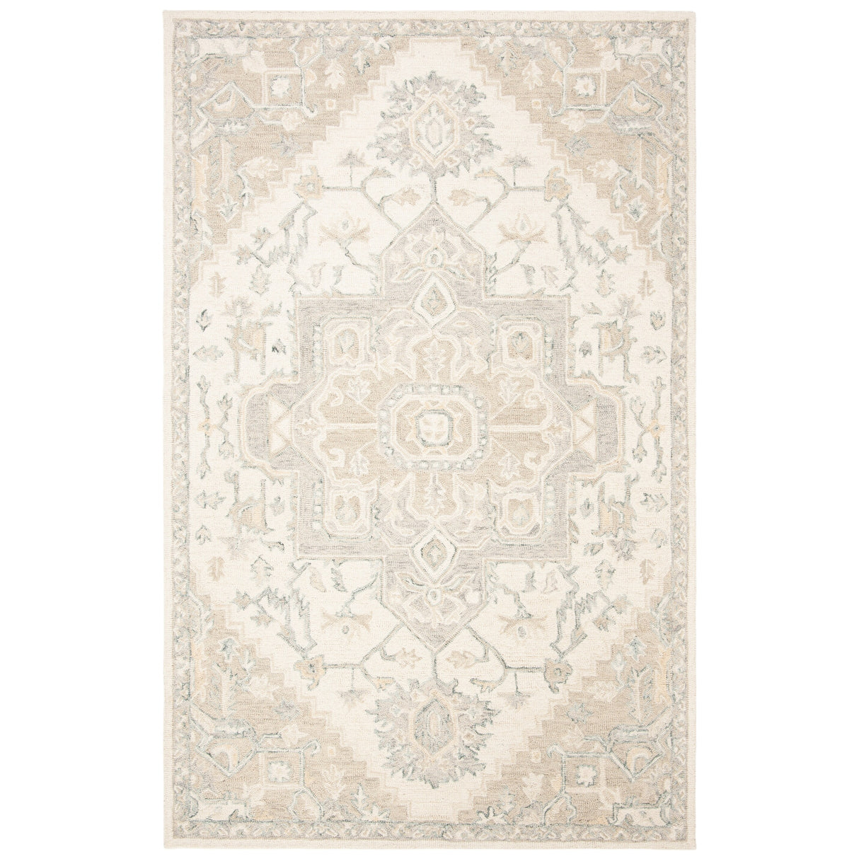 SAFAVIEH Handmade Micro-Loop Gulseven Medallion Wool Rug