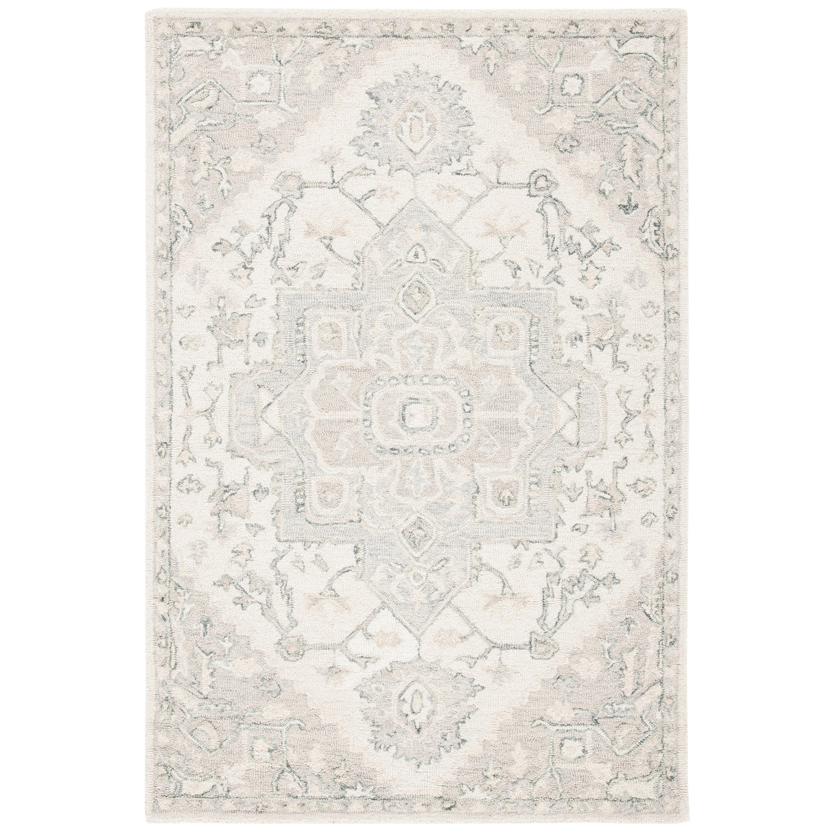 SAFAVIEH Handmade Micro-Loop Gulseven Medallion Wool Rug