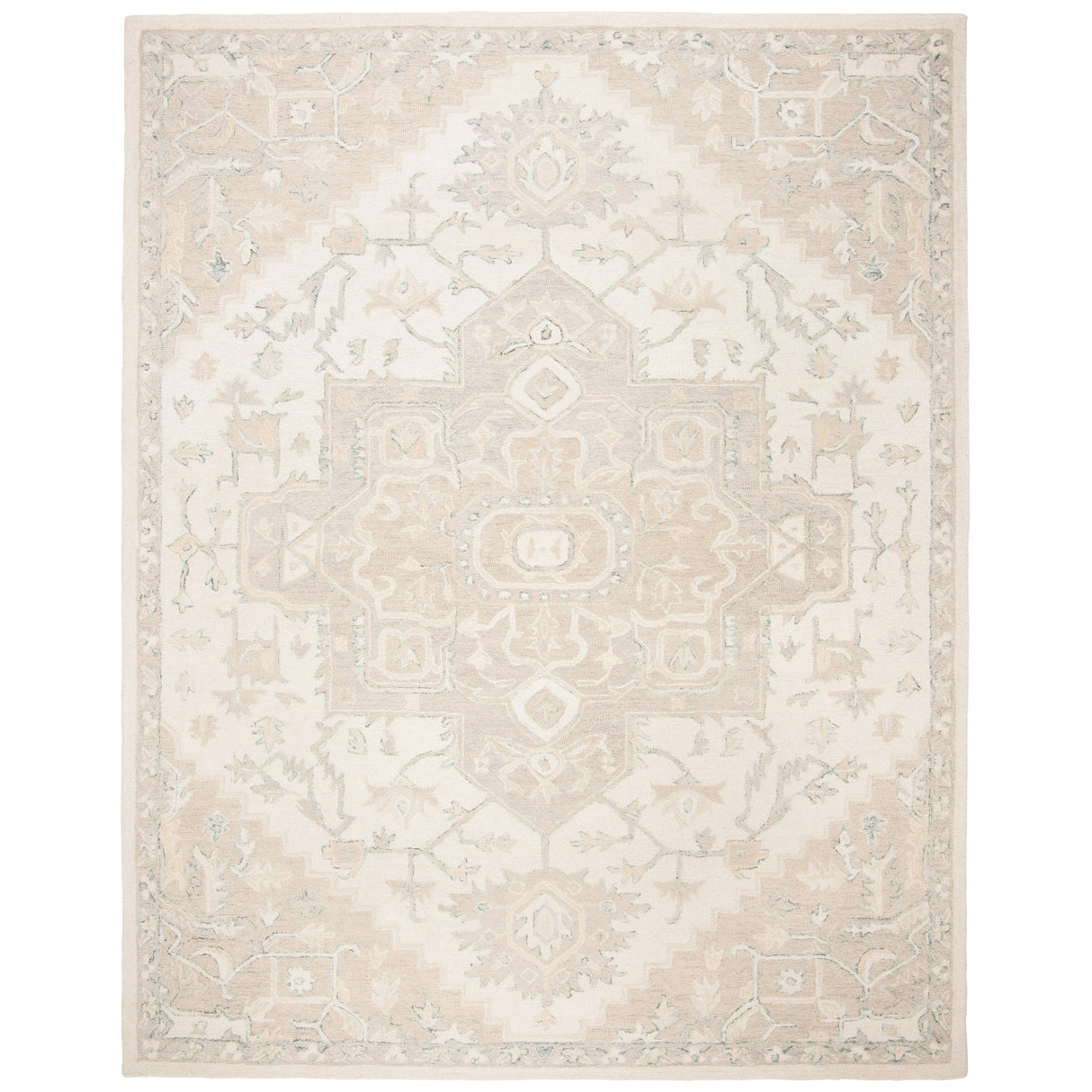 SAFAVIEH Handmade Micro-Loop Gulseven Medallion Wool Rug